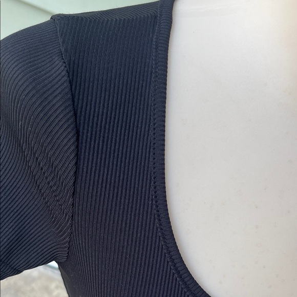 New Amazon Black Ribbed Bodysuit - Picture 5 of 12